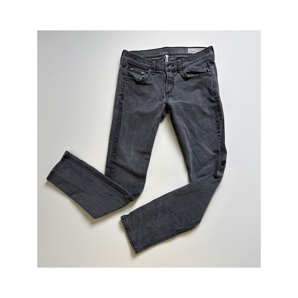 Rag & Bone Tomboy Jeans 26 (27) Faded Black Slim Straight W1592K120CBL